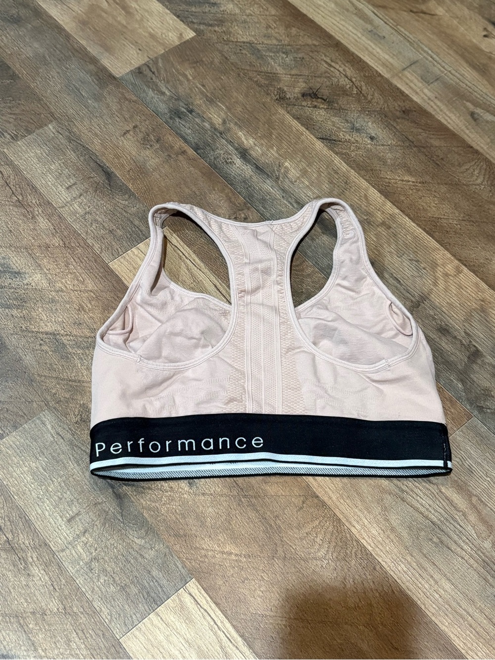 Calvin Klein Dusty Pink Activewear Top with Black Logo Trim - Picture 3 of 3